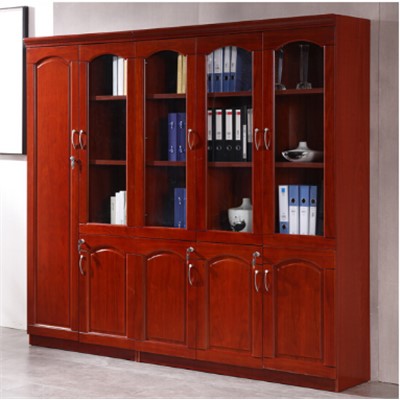 蒙坤  五門(mén)書(shū)柜、玻璃+衣柜（2250*400*2000）（MK-HS502）