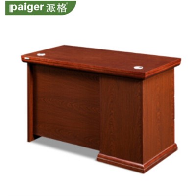派格    木制臺(tái)、桌類(lèi)    1.2m油漆貼皮辦公桌，含主機(jī)架、鍵盤(pán)架   1200W*800D*760H